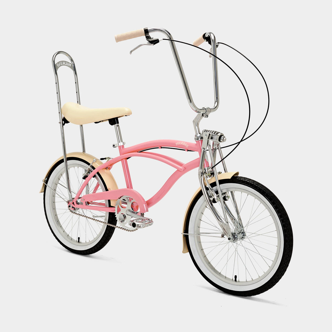 Pink Lemonade 20" Milkbar bike side view. 